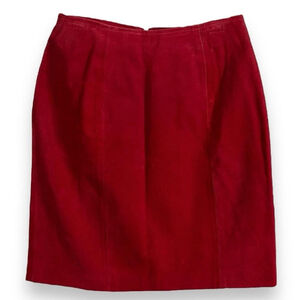 Vintage 90’s CHIA Red Suede/Leather Mini Skirt Size 4/6 Perfect for VDay!